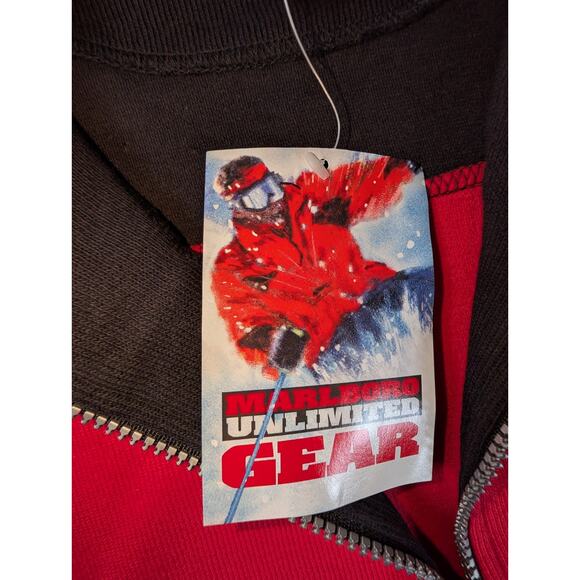 Vintage 1990s MARLBORO UNLIMITED GEAR Half Zip Pullover Shirt Size XL New - Picture 6 of 8